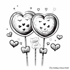 Sweet Lollipops 'I Love You' Coloring Pages 4