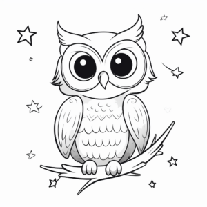 Sweet Owl Coloring Pages for Nighttime Creativity 1