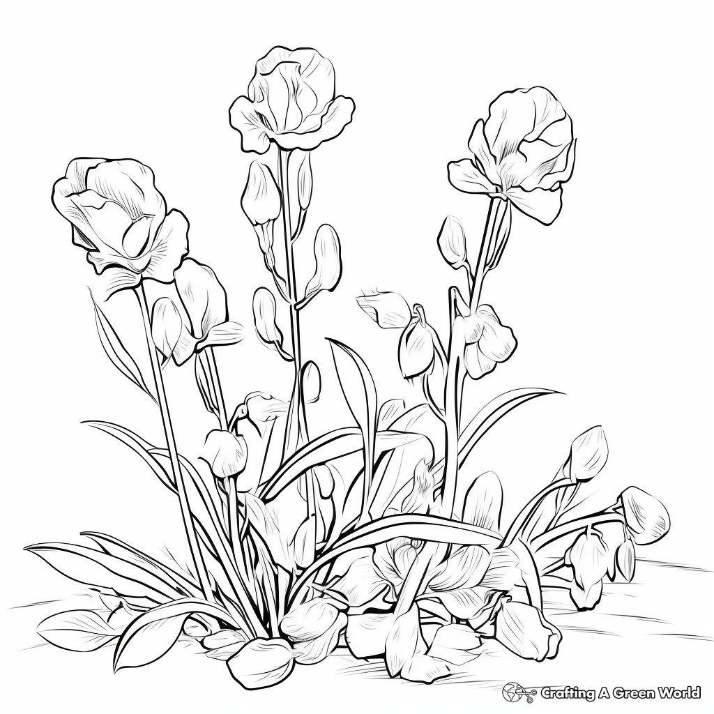 Sweet Peas Coloring Pages for Kids 2