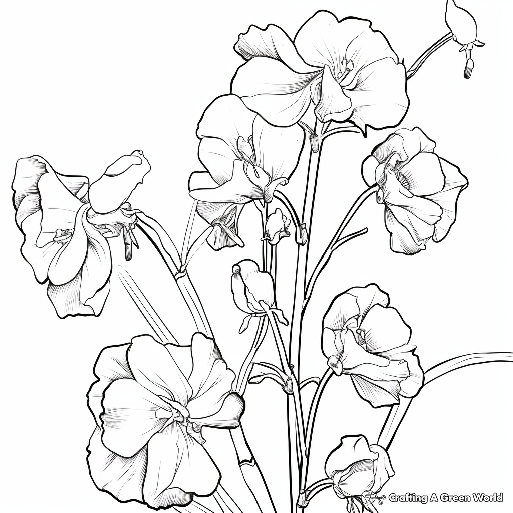 Sweet Peas Coloring Pages for Kids 3