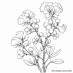 Sweet Peas Coloring Pages for Kids 4