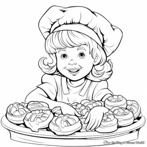 Sweet Pecan Candy Coloring Pages for Children 3