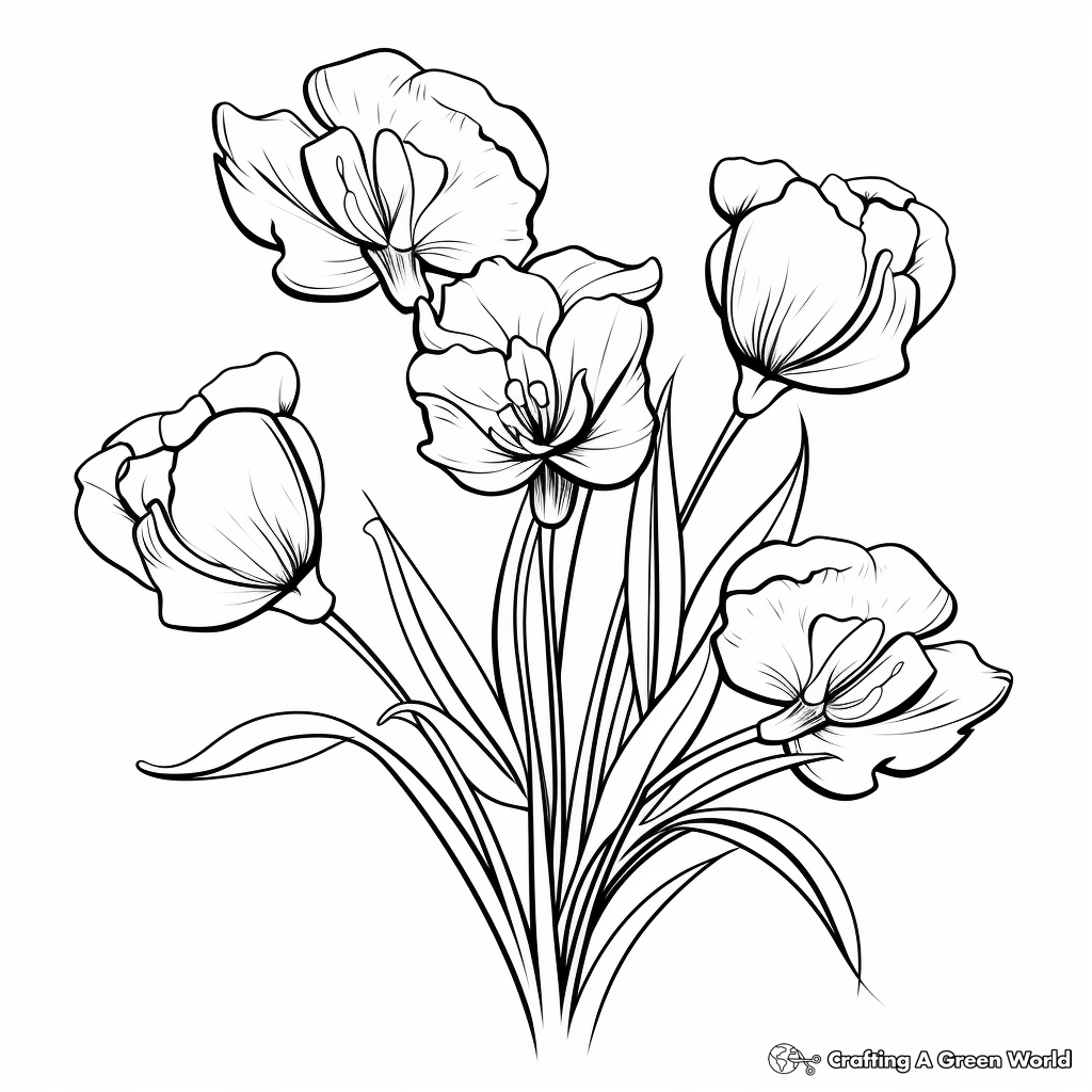 Sweet-Smelling Freesia Flower Coloring pages 2