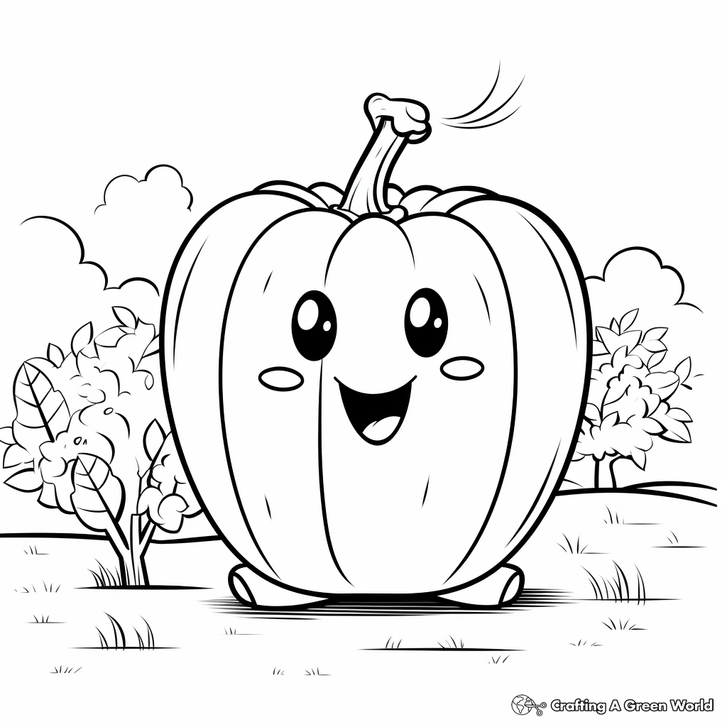 Sweet Southern Bell Pepper Coloring Pages 4
