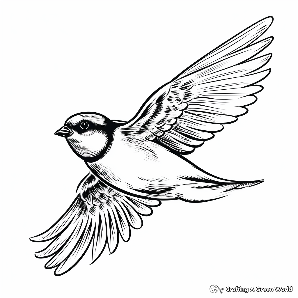 Swift Swallow Swooping Down Coloring Pages 2