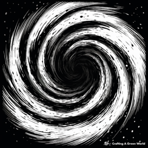 Swirling Vortex Galaxy Coloring Sheets 3