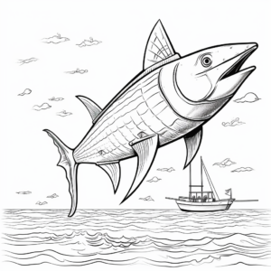 Swordfish Migration Journey Coloring Pages 2