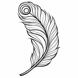 Symbolic Peacock Feather Coloring Pages: Culture and Mythology 1