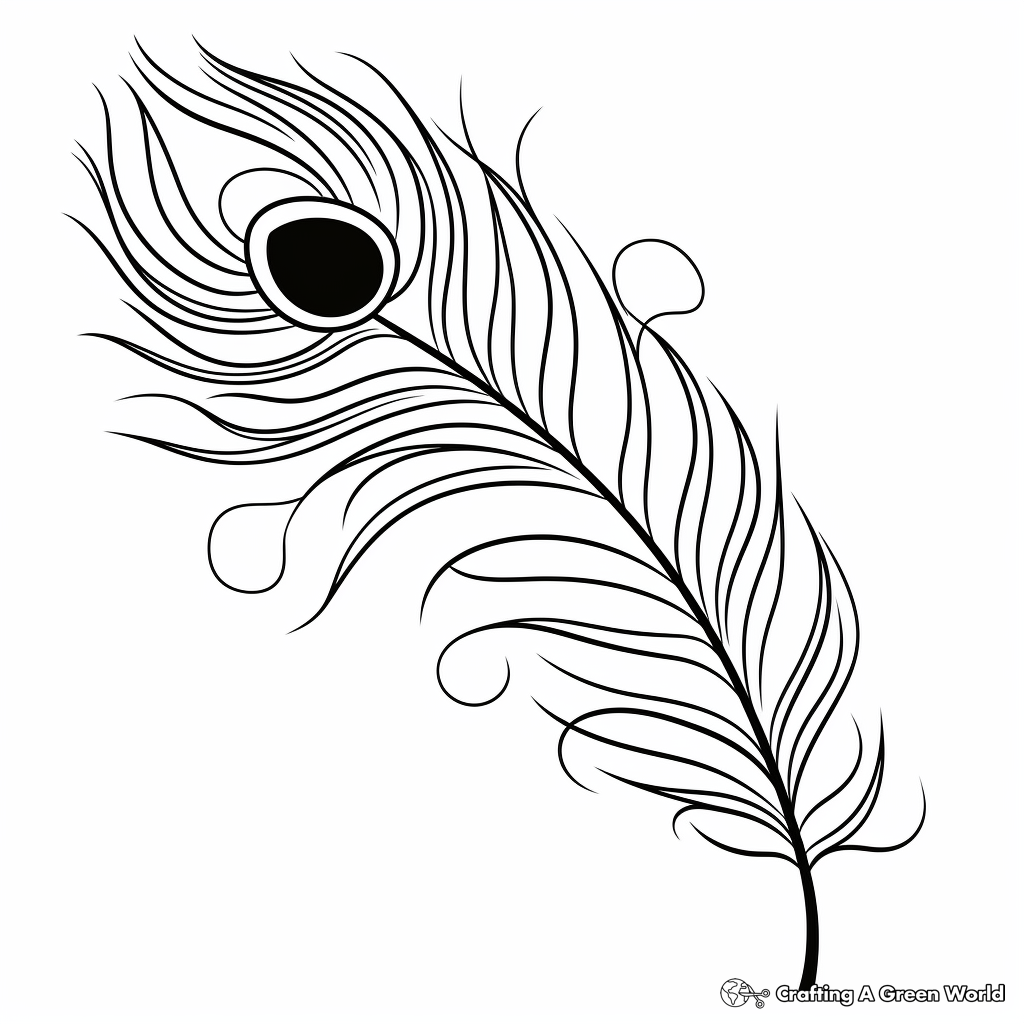 Symbolic Peacock Feather Coloring Pages: Culture and Mythology 2