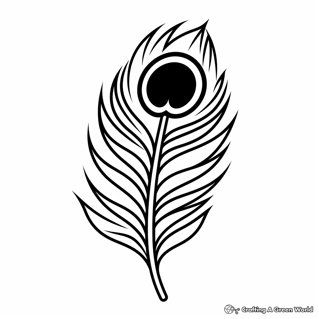 Symbolic Peacock Feather Coloring Pages: Culture and Mythology 3