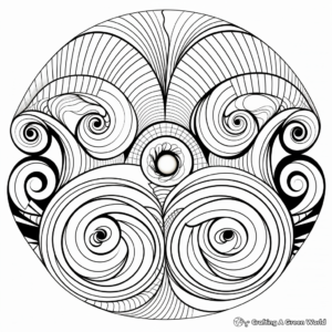 Symmetrical Swirl Designs Coloring Sheets 3