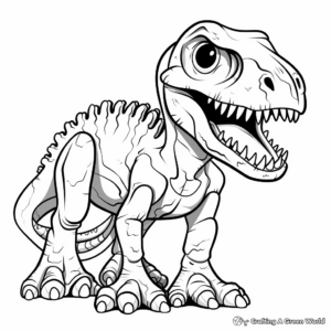 T Rex Skeleton Coloring Pages 4