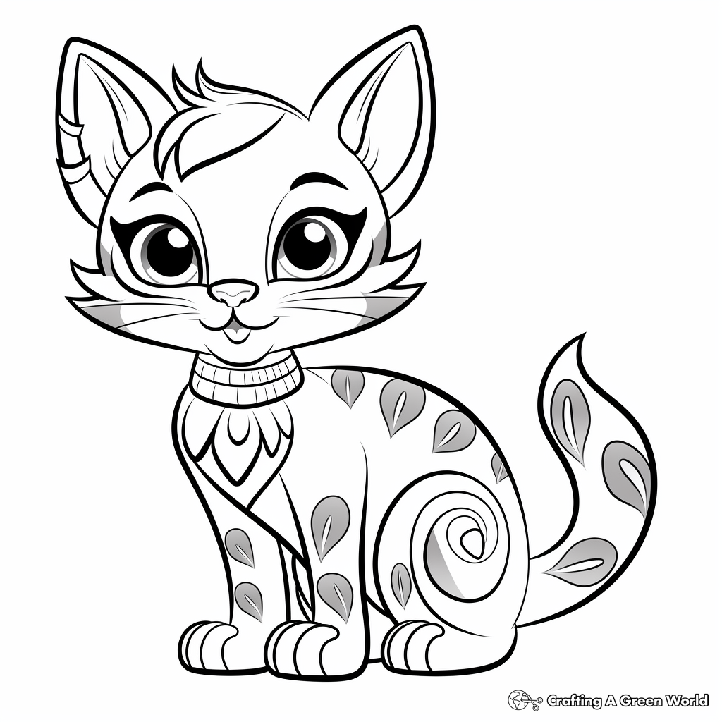 Tabby Cat: A Kitty Coloring Page for Every Pattern 2