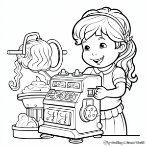Taffy Pull Machine Coloring Prints for Artists 2