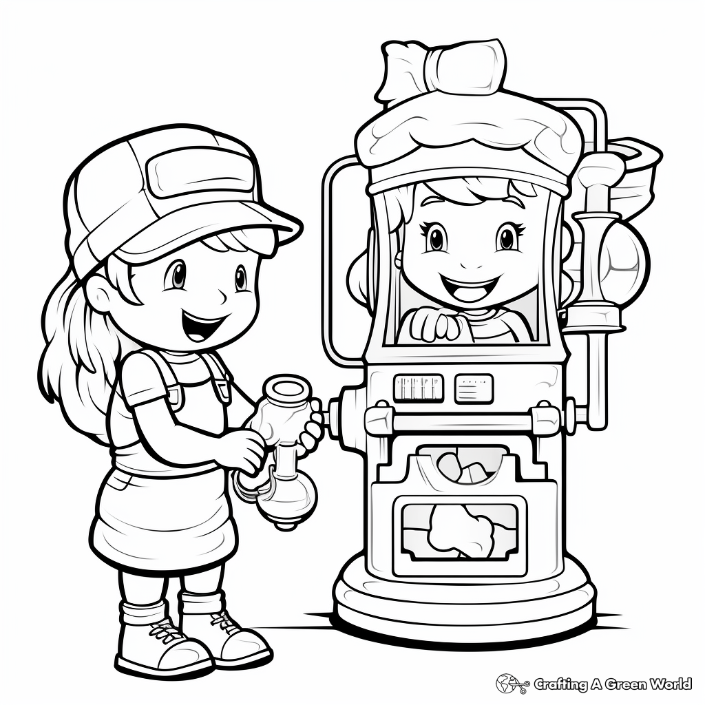 Taffy Pull Machine Coloring Prints for Artists 3