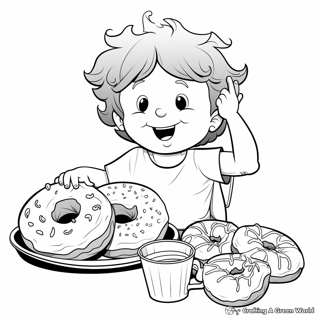 Tasty Donut Coloring Pages for A Sweet Treat 2