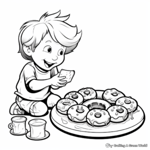 Tasty Donut Coloring Pages for A Sweet Treat 4