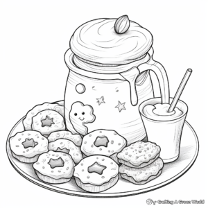 Teatime Biscuit Coloring Pages for Children 2