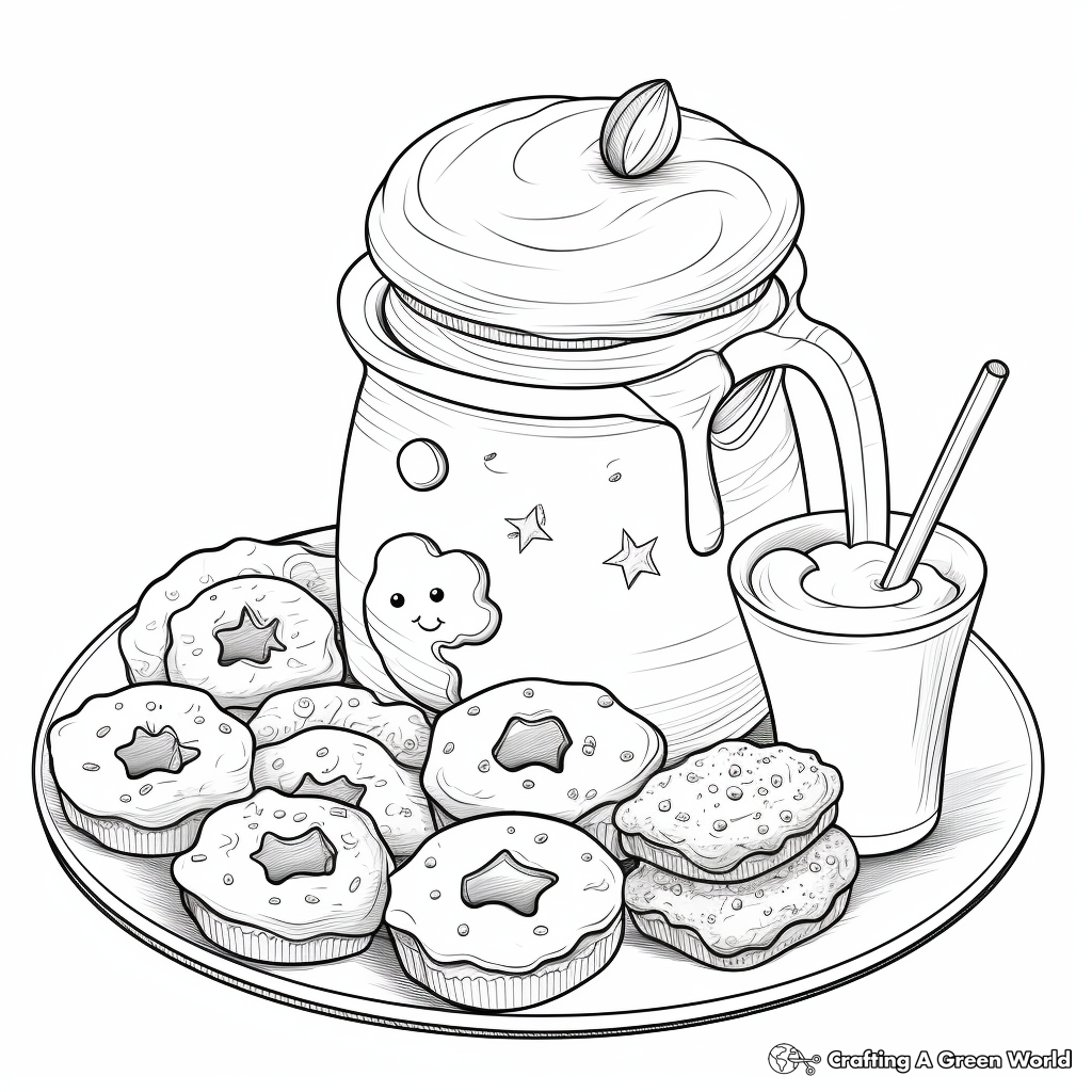 Teatime Biscuit Coloring Pages for Children 2