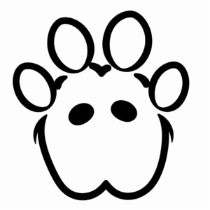 Teddy Bear Paw Stencil Coloring Pages 2