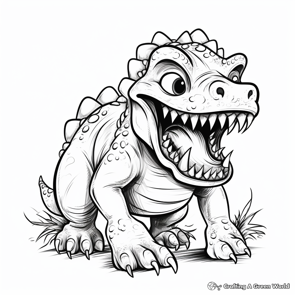 Terrifying T-Rex Coloring Pages 1