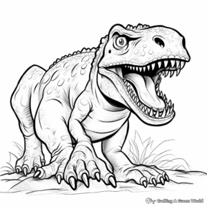 Terrifying T-Rex Coloring Pages 2