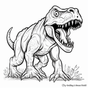 Terrifying T-Rex Coloring Pages 3