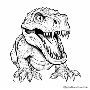 Terrifying T-Rex Coloring Pages 4