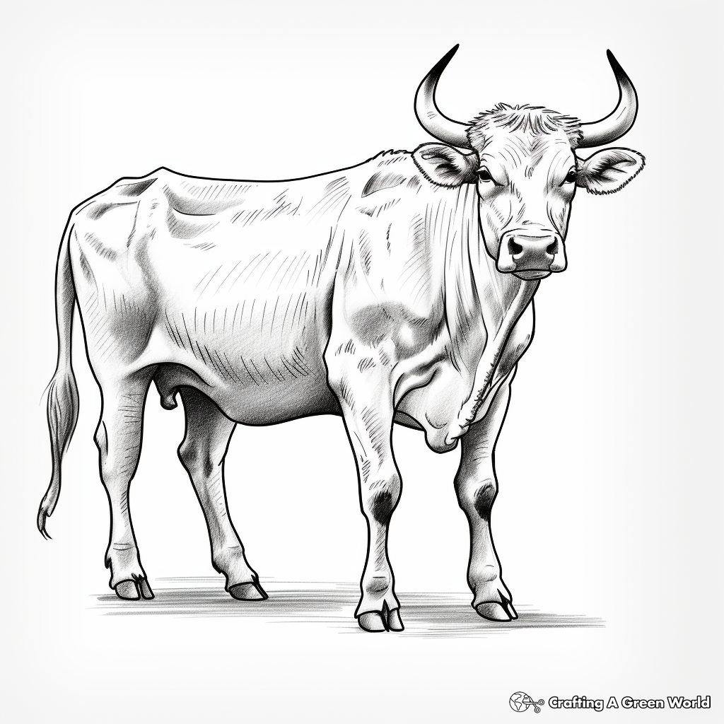 Texas Longhorn Cow Coloring Pages 2