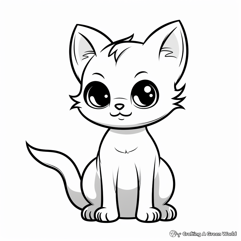 Thai Siamese Cat Coloring Pages 2