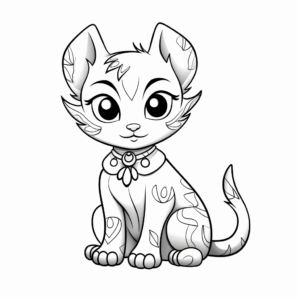 Thai Siamese Cat Coloring Pages 3