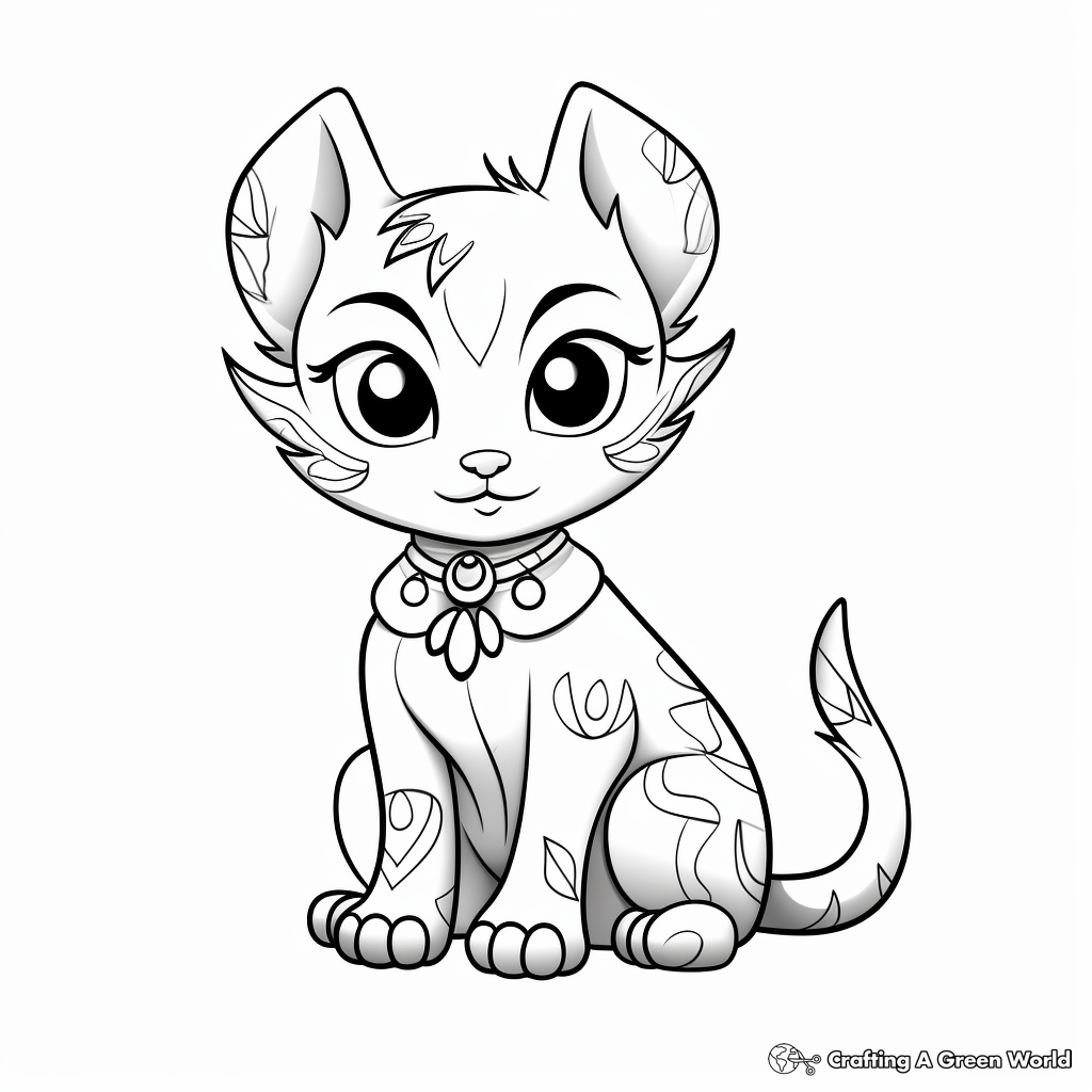Thai Siamese Cat Coloring Pages 3
