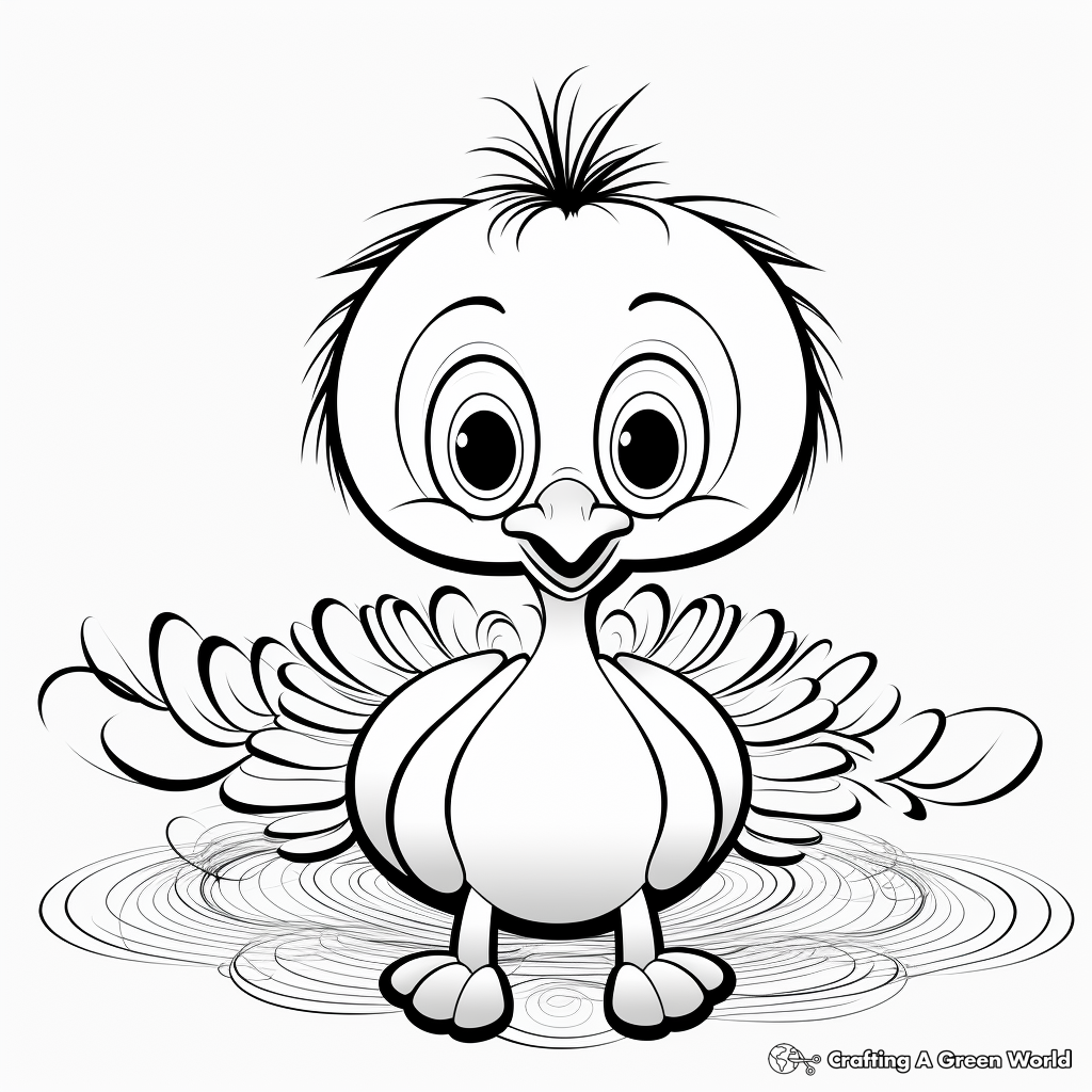 Thanksgiving Baby Turkey Coloring Pages 2