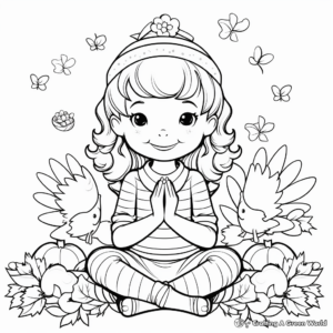Thanksgiving: Gratitude and Kindness Coloring Pages 1