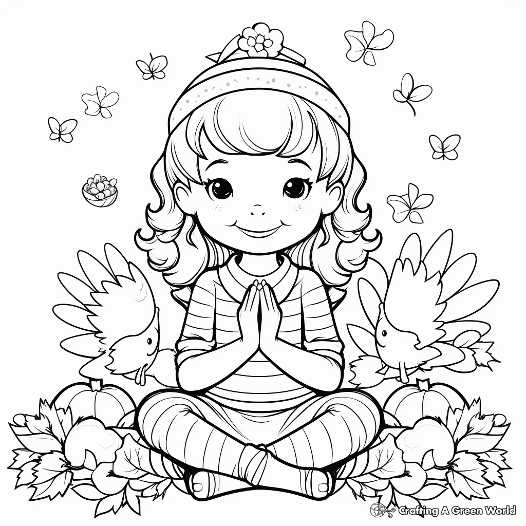 Thanksgiving: Gratitude and Kindness Coloring Pages 1