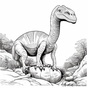 The Amazing Parasaurolophus Dinosaur Scenes Coloring Pages 2