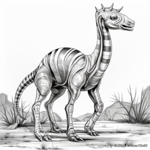The Amazing Parasaurolophus Dinosaur Scenes Coloring Pages 3