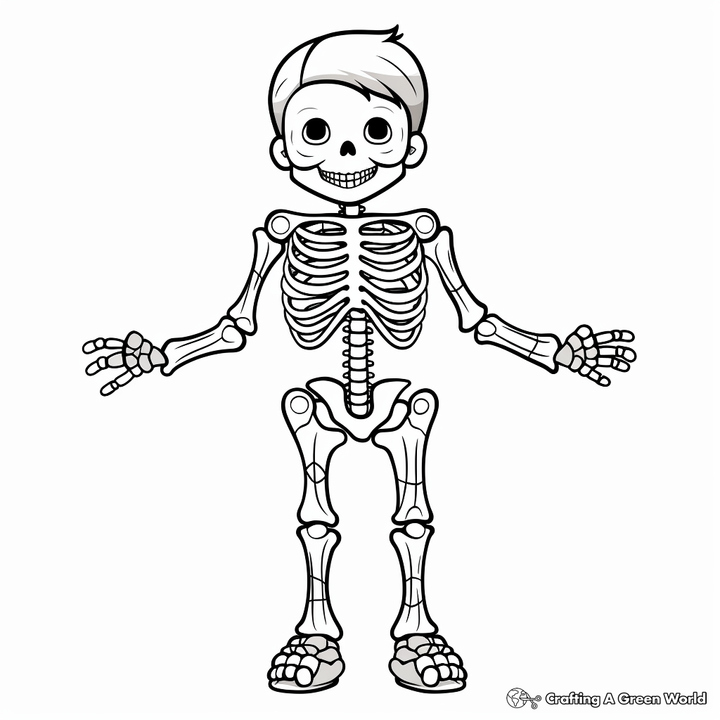 The Human Skeleton Coloring Sheets 2