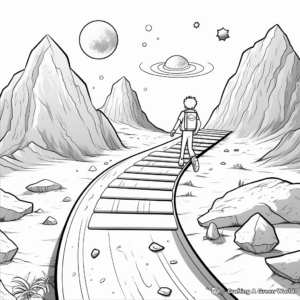 The Journey of a Comet: Step By Step Coloring Pages 3