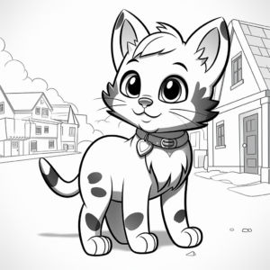 The Kitten from Daniel Tiger's Neighborhood Coloring Pages 1