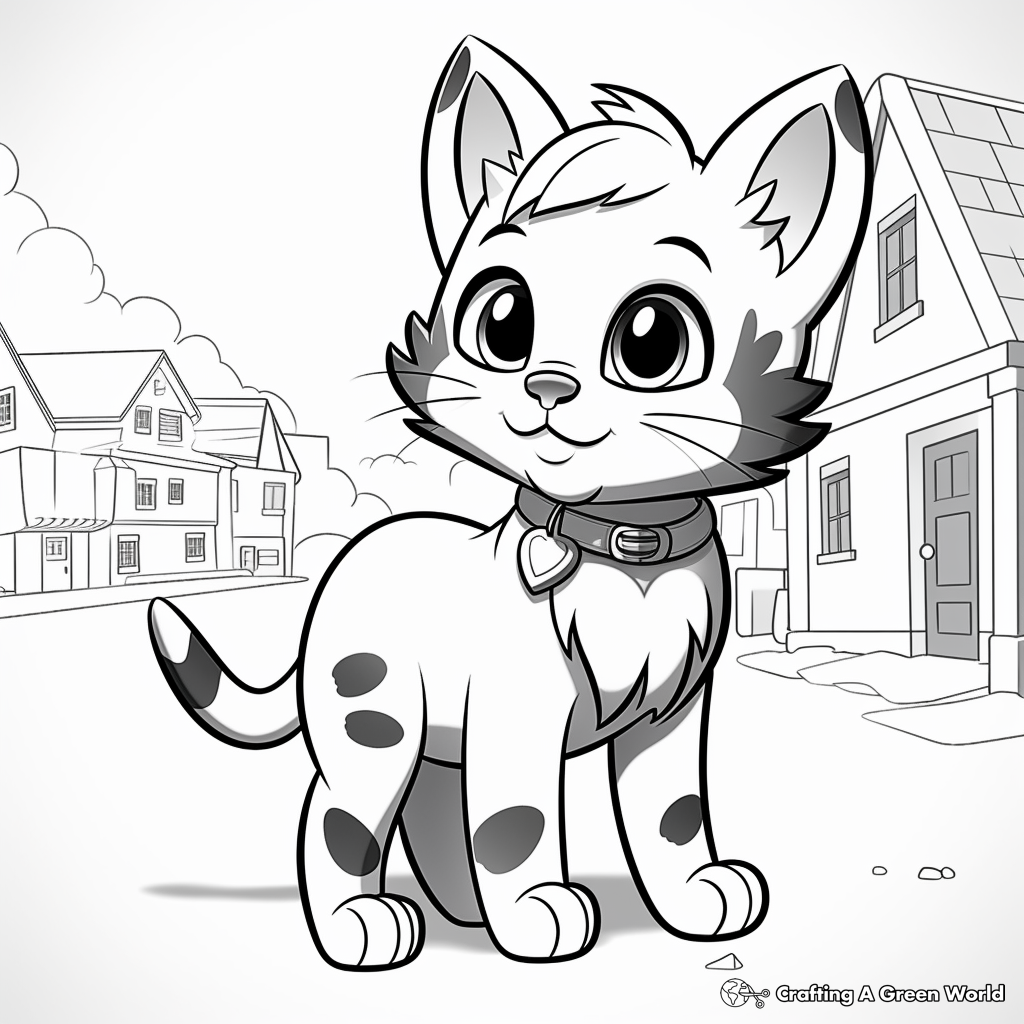 The Kitten from Daniel Tiger's Neighborhood Coloring Pages 1