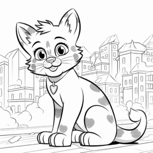 The Kitten from Daniel Tiger's Neighborhood Coloring Pages 2