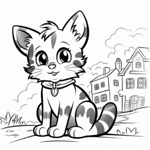 The Kitten from Daniel Tiger's Neighborhood Coloring Pages 3