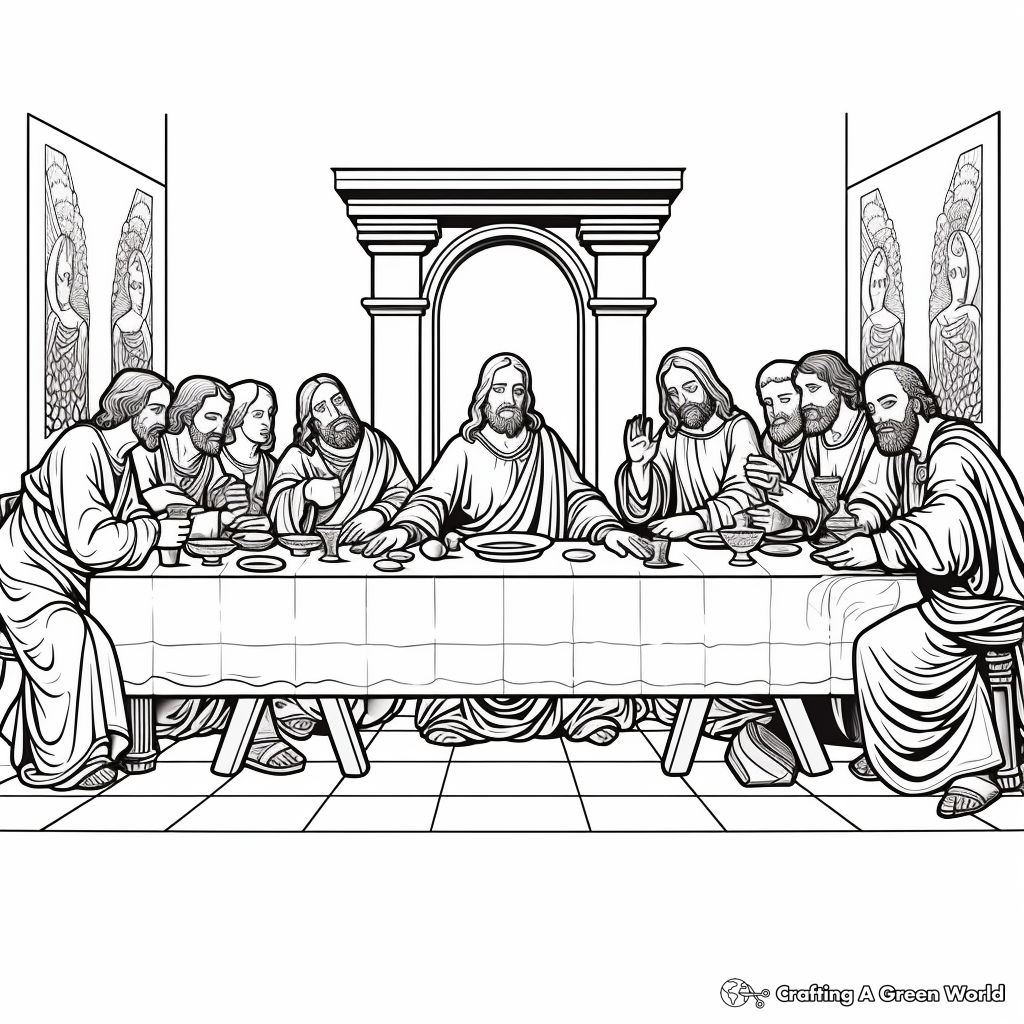 The Last Supper Coloring Pages for Students 1