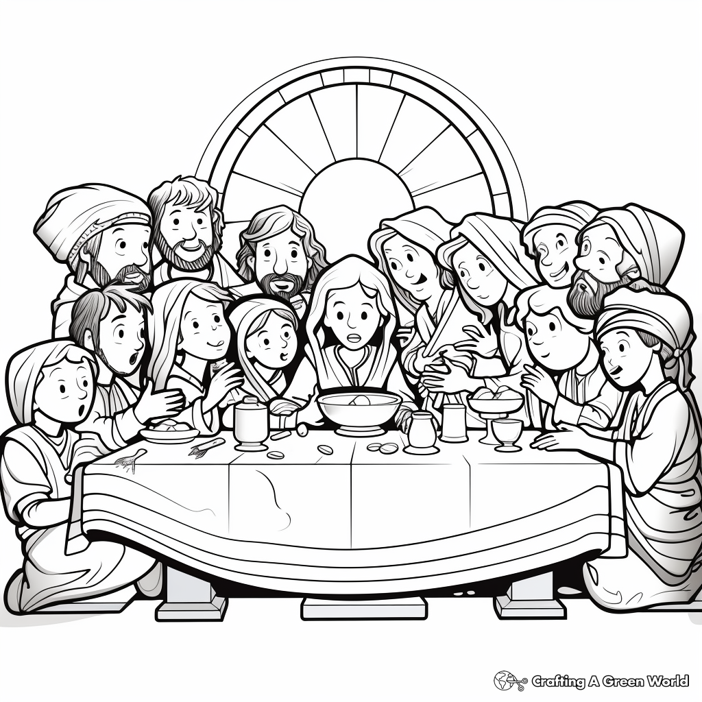 The Last Supper Coloring Pages for Students 2