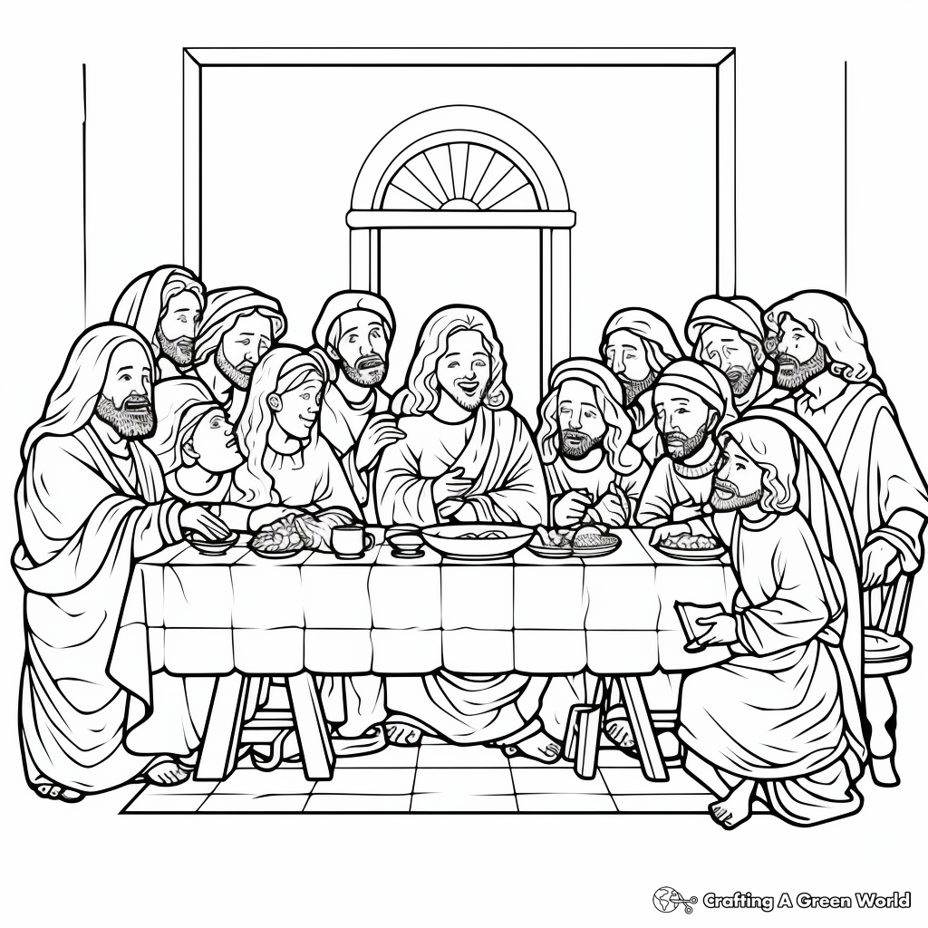 The Last Supper Coloring Pages for Students 3