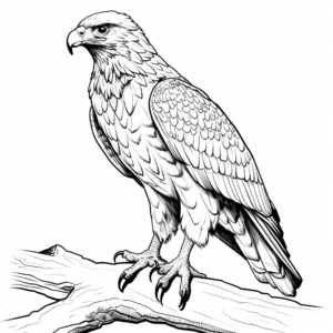 The Majestic Ferruginous Hawk Coloring Pages 4