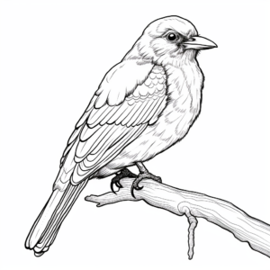 The Majestic Indian Roller Blue Bird Coloring Pages 4