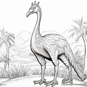 The Majestic Therizinosaurus Coloring Pages 3