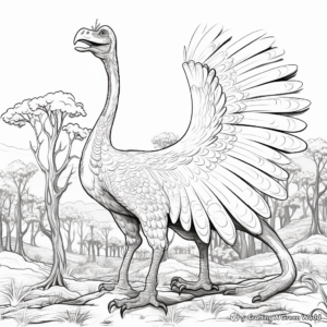 The Majestic Therizinosaurus Coloring Pages 4